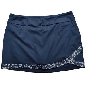 Adidas Women XL Ultimate365 Aeroready‎ Primegreen Navy Golf Skort New